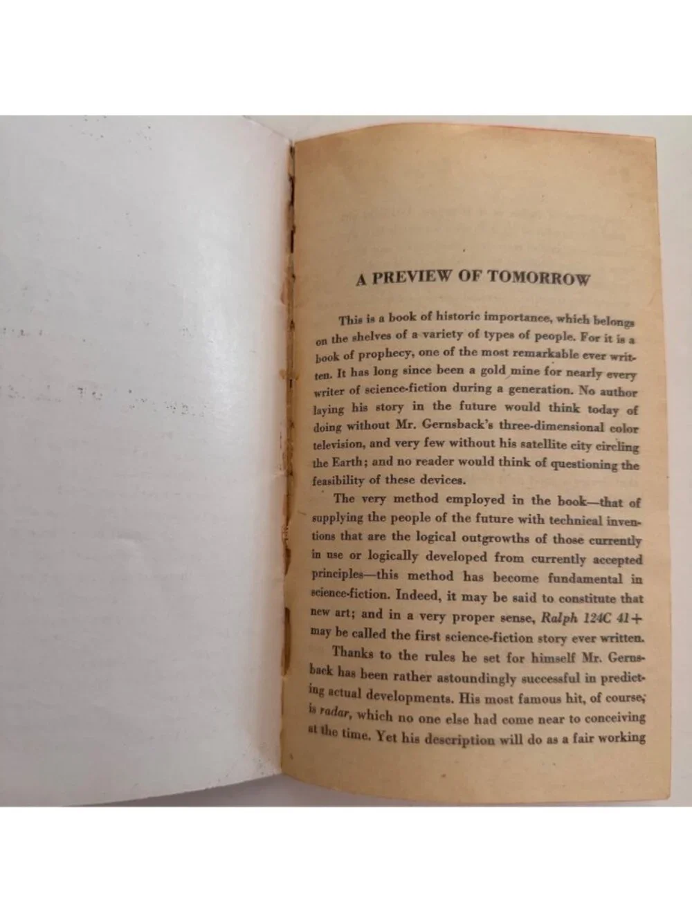 Hugo Gernsbacks Ralph 124C 41+ PB 1958 Crest Reprint Foreword Fletcher Pratt Vtg